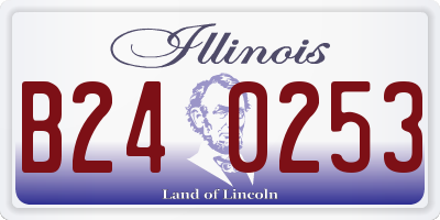IL license plate B240253
