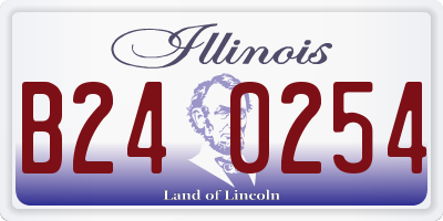 IL license plate B240254