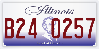 IL license plate B240257