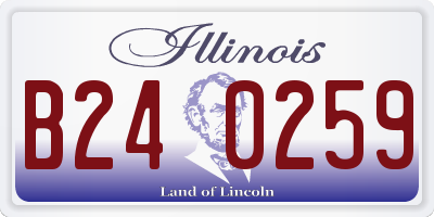 IL license plate B240259