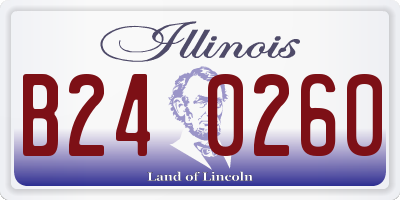 IL license plate B240260