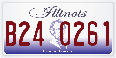 IL license plate B240261