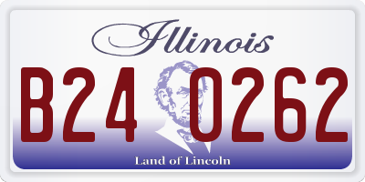 IL license plate B240262