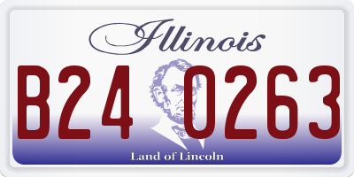 IL license plate B240263