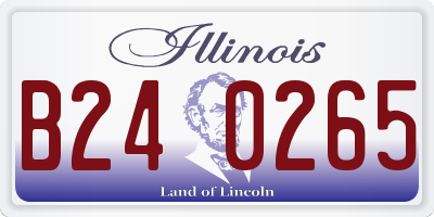 IL license plate B240265