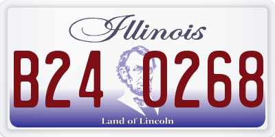 IL license plate B240268
