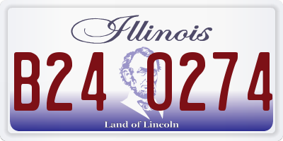 IL license plate B240274