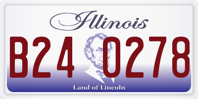 IL license plate B240278