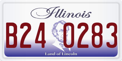 IL license plate B240283