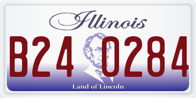 IL license plate B240284