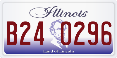 IL license plate B240296