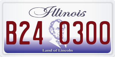 IL license plate B240300