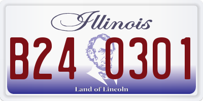 IL license plate B240301