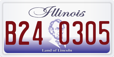 IL license plate B240305