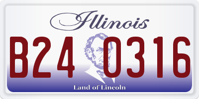 IL license plate B240316