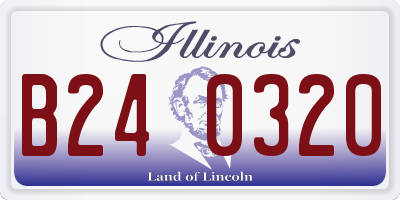 IL license plate B240320