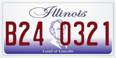 IL license plate B240321