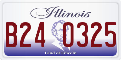 IL license plate B240325