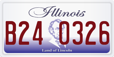 IL license plate B240326