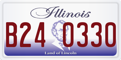 IL license plate B240330