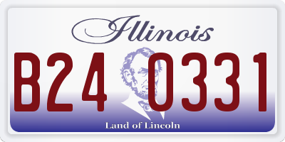 IL license plate B240331