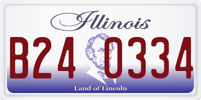 IL license plate B240334