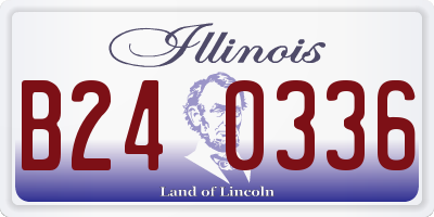 IL license plate B240336