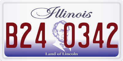 IL license plate B240342