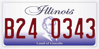 IL license plate B240343
