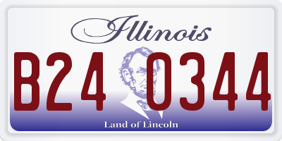 IL license plate B240344