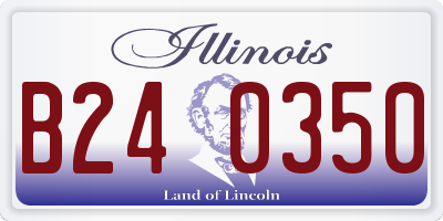 IL license plate B240350