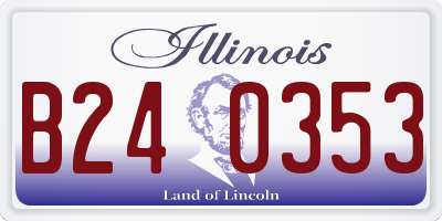 IL license plate B240353