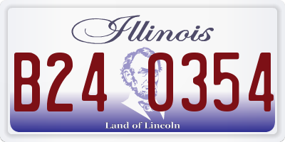 IL license plate B240354