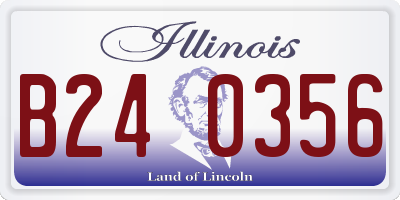 IL license plate B240356