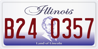 IL license plate B240357