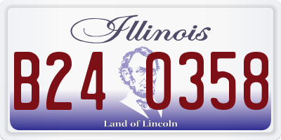 IL license plate B240358