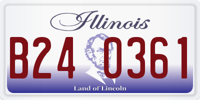 IL license plate B240361