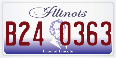 IL license plate B240363