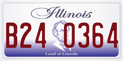 IL license plate B240364