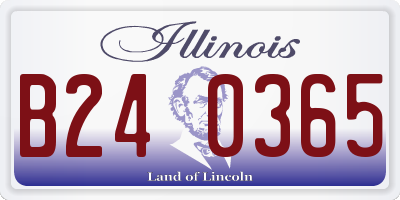 IL license plate B240365