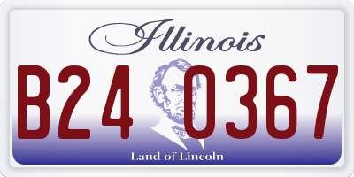 IL license plate B240367