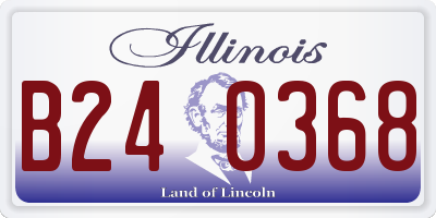 IL license plate B240368