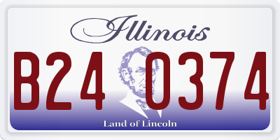 IL license plate B240374