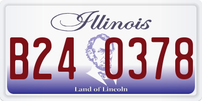 IL license plate B240378