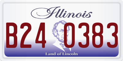 IL license plate B240383