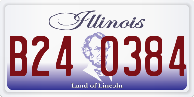 IL license plate B240384