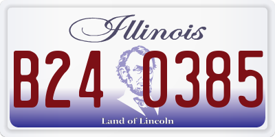 IL license plate B240385