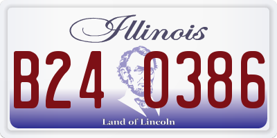 IL license plate B240386