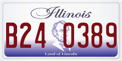 IL license plate B240389