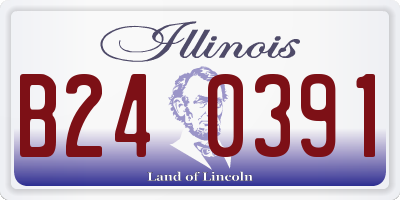 IL license plate B240391